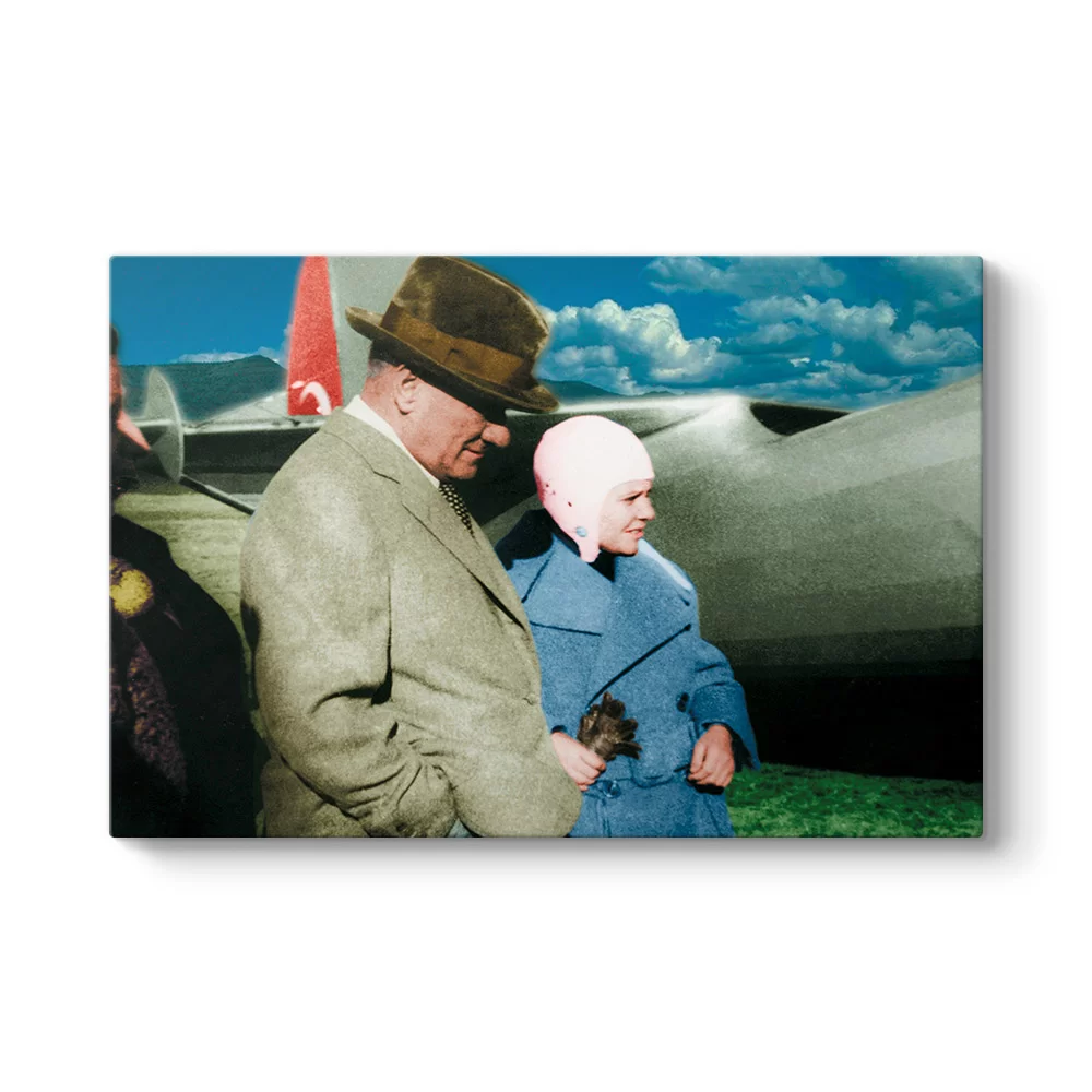 Atatürk ve Sabiha Gökçen Tablosu - Model 1